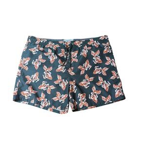 Ted Baker Swim Trunks Men Green Goldfish Print Board Shorts SIZE 3